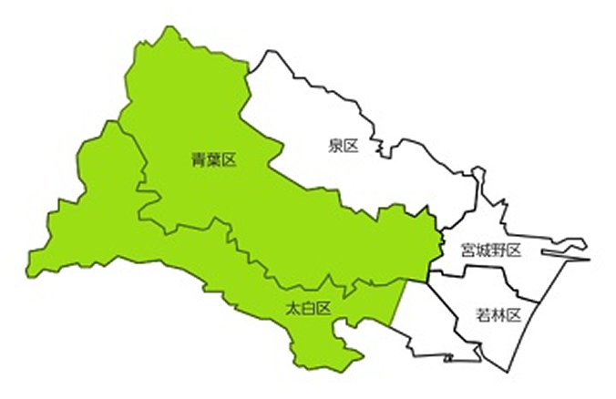 青葉区・太白区マップイメージ