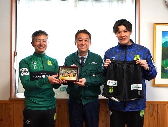 ヴォスクオーレ仙台F1昇格報告でご来社いただきました（令和6年3月）