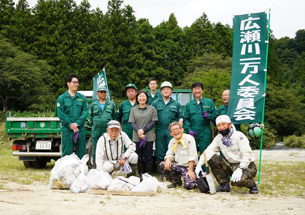 広瀬川１万人プロジェクト・河川一斉清掃/野川橋（令和6年9月）