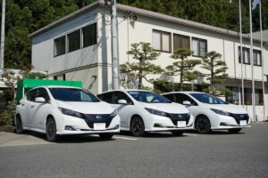 社用車を電気自動車（BEV）リーフ3台に入れ替えました（令和6年10月）